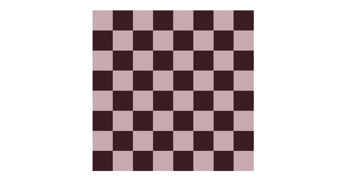 Tablero de ajedrez rectangular, formado por casillas alternas en dos tonos sin piezas: un tono oscuro cercano a un marrón vino y un tono claro rosado pálido. Es el tablero base utilizado por el proyecto Chess Board Generator.